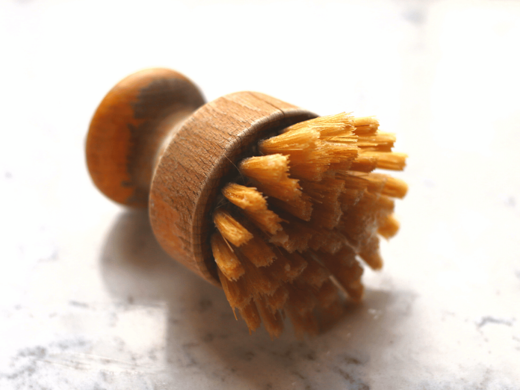 wooden scrub brush